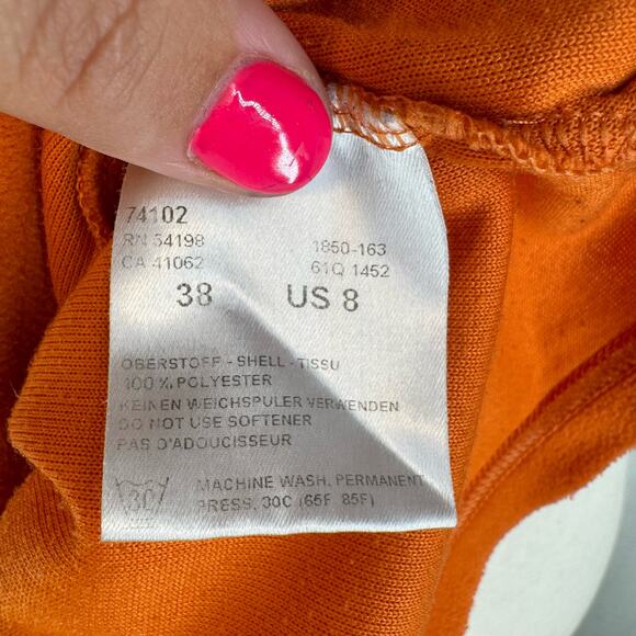 Bogner Womens Orange Fall Quarter Zip Pullover Fleece Sweatshirt Skiwear Med - Picture 9 of 12